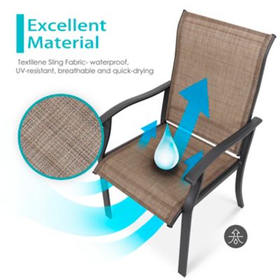 Image showing 9 th Nuu Garden Outdoor 5 pc. Textilene Dining Set, Powder-coated Iron Frame