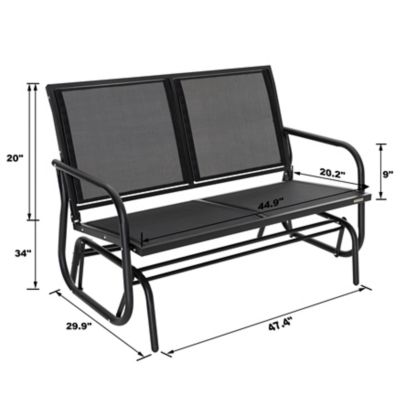 Image showing 5 th Nuu Garden Outdoor Patio Loveseat Rocking Bench Glider