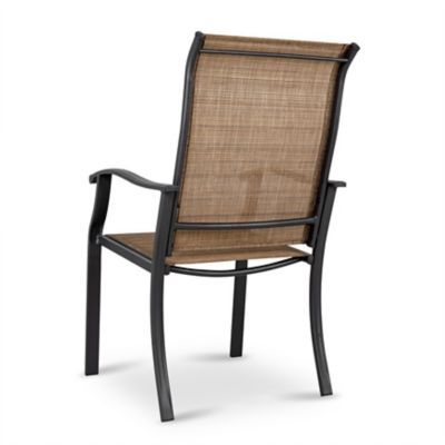 Image showing 5 th Nuu Garden Outdoor Patio Chair Set, Textilene Fabric and Iron Frame, Brown, 2 pk.