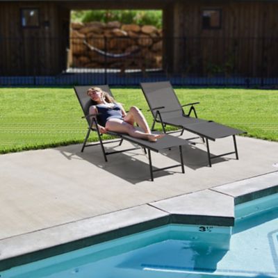 Image showing  Steel Chaise Lounge Chair