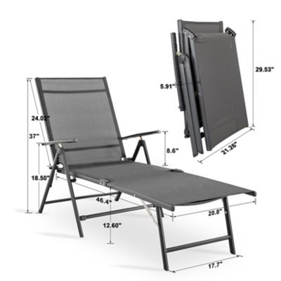 Image showing 5 th Nuu Garden Steel Chaise Lounge Chair