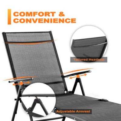 Image showing 7 th Nuu Garden Steel Chaise Lounge Chair
