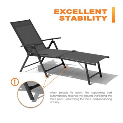 Image showing 8 th Nuu Garden Steel Chaise Lounge Chair