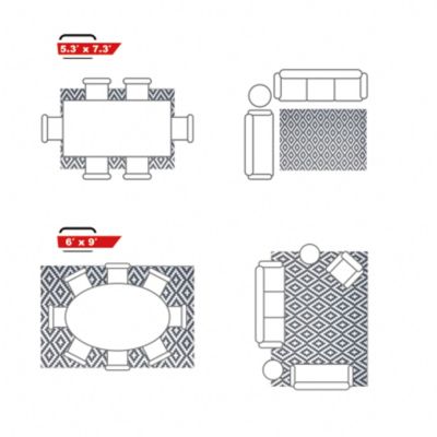 Image showing 7 th Nuu Garden Polypropylene Outdoor Rectangular Rug