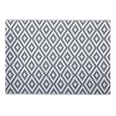 Foss Floors 6 ft. x 8 ft. Indoor/Outdoor Rib Area Rug, Smoke