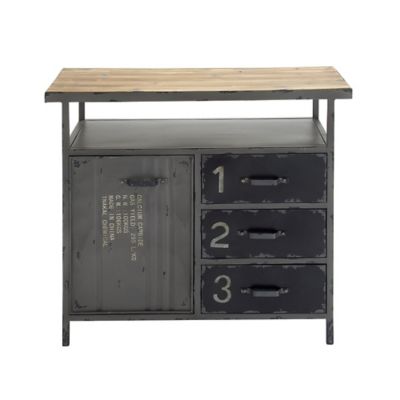 Image showing  3-Drawer Iron Industrial Cabinet, 15 in.