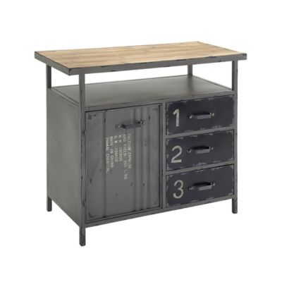 Image showing  3-Drawer Iron Industrial Cabinet, 15 in.