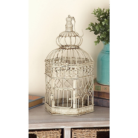 Harper & Willow Cream Metal Vintage Bird Cages, 21 in., 16 in., Set of 2 at  Tractor Supply Co.