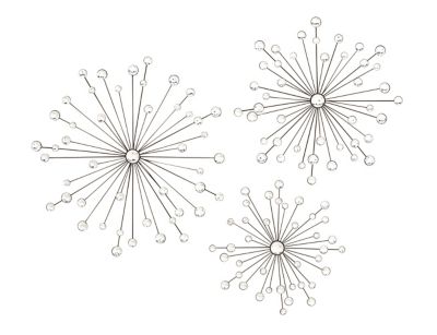 Image showing  Clear Acrylic Glam Wall Decor, 3 pc.