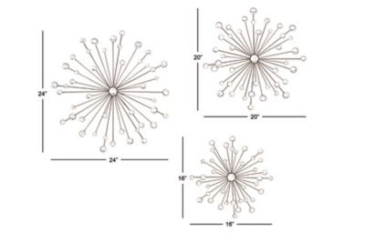 Image showing  Clear Acrylic Glam Wall Decor, 3 pc.