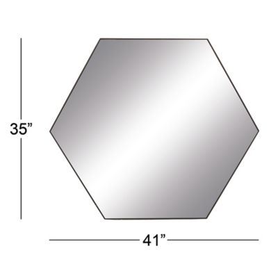 Image showing  Clear Contemporary Wood Wall Mirror, 35 in. x 41 in., 60148