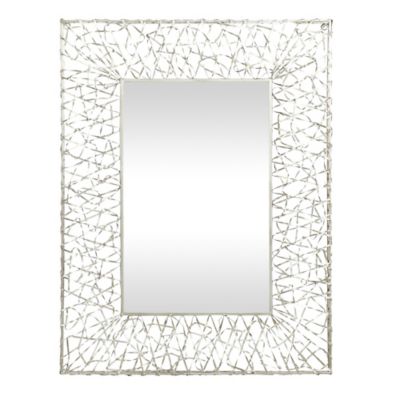 Image showing  Silver Industrial Metal Wall Mirror, 43 in. x 33 in.