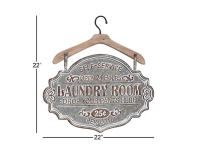 Image showing  Grey Metal Farmhouse Sign Wall Decor, 22 in. x 22 in.