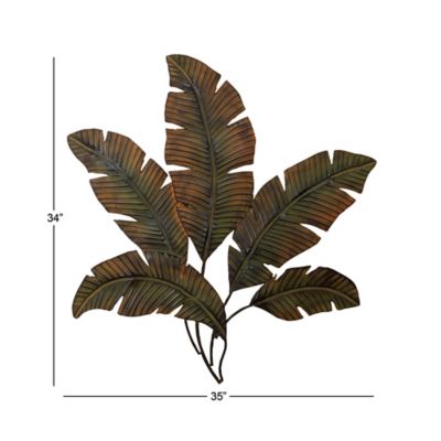 Image showing 6 th Harper & Willow Brown Metal Rustic Wall Decor, 35 in. x 34 in.