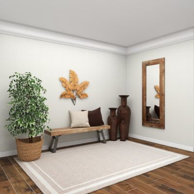 Image showing 9 th Harper & Willow Brown Metal Rustic Wall Decor, 35 in. x 34 in.