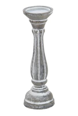 Image showing  Assorted Wood Traditional Candle Holders, White, 3-Pack