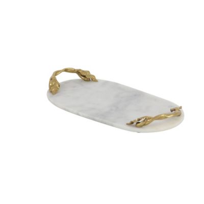 Image showing  White Marble Natural Serving Tray, 2 in. x 20 in. x 10 in.