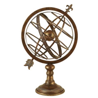 Image showing  Iron Traditional Globe, 25 in. x 17 in. x 14 in., Brass