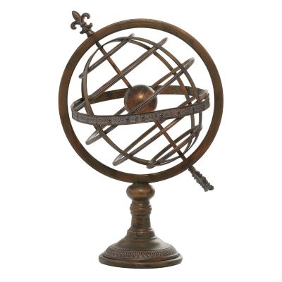 Image showing  Iron Traditional Globe, 25 in. x 17 in. x 14 in., Brass