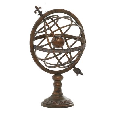 Image showing  Iron Traditional Globe, 25 in. x 17 in. x 14 in., Brass