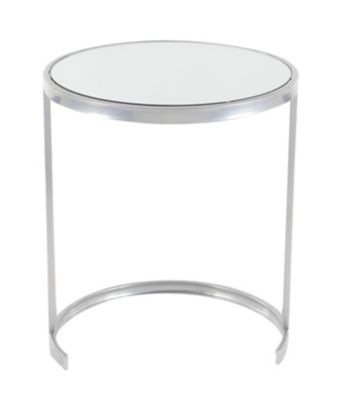 Image showing  Silver Tin Contemporary Accent Tables, 21 in., 19 in., 17 in., 3 pc.