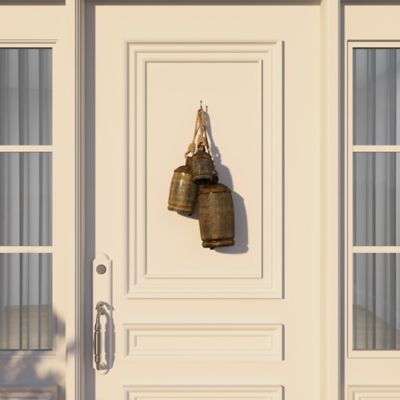Image showing 7 th Harper & Willow Metal Rustic Cow Bells, Bronze, 22 in., 16 in., 13 in., 3-Pack
