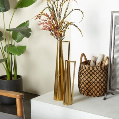 Harper & Willow Metal Glam Vase Set, Gold, 2 pc.