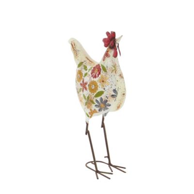 Image showing  Iron Eclectic Birds Garden Sculpture, 17 in. x 10 in. x 5 in., White