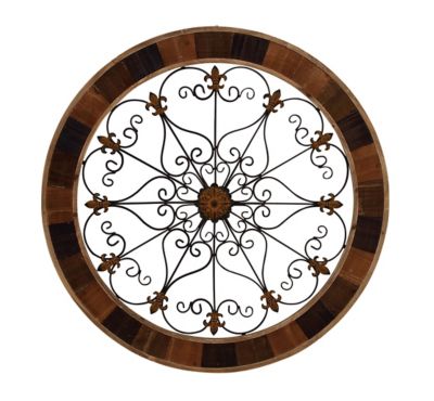 Image showing  Brown Rustic Ornamental Metal Wall Decor, 35 in. x 35 in.