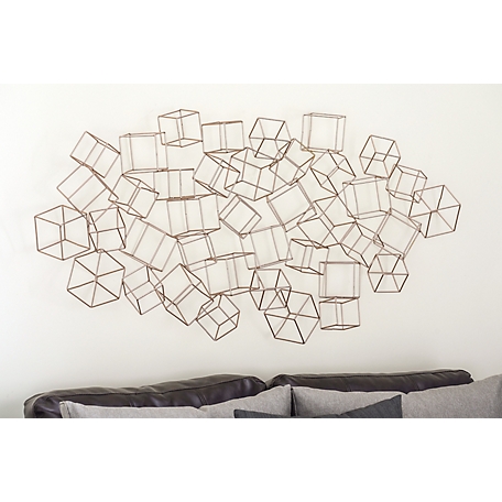 Harper & Willow Gold Metal Modern Abstract Wall Decor, 48 in. x 27 in., 2 pc.