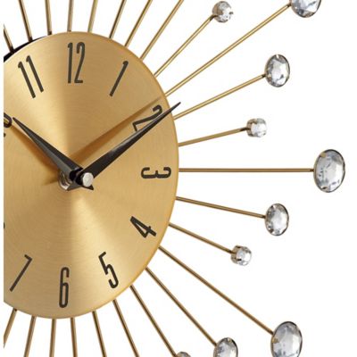 Image showing  Glam Metal Wall Clock, 15 in., Gold