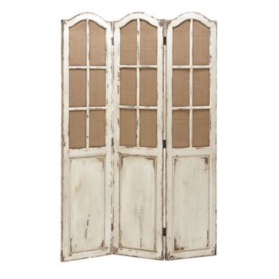 Image showing  Wood Farmhouse Room Divider Screen, 71 in. x 48 in., Beige