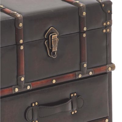 Image showing  18 in. x 18 in. x 23 in. 2-Drawer Traditional Wood Cabinet, Dark Brown