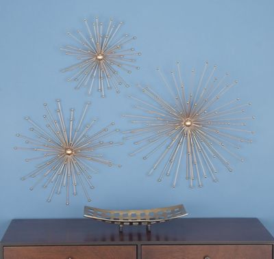Harper & Willow Gold Metal Modern Wall Decor, 13 in., 17 in., 21 in., 3 pc.