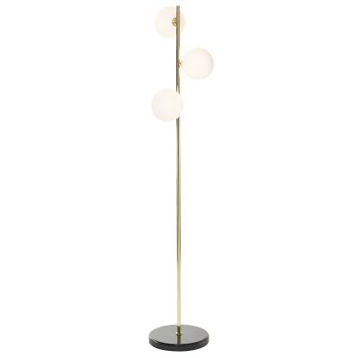 Image showing  Gold Metal Floor Lamp 11" x 11" x 55"