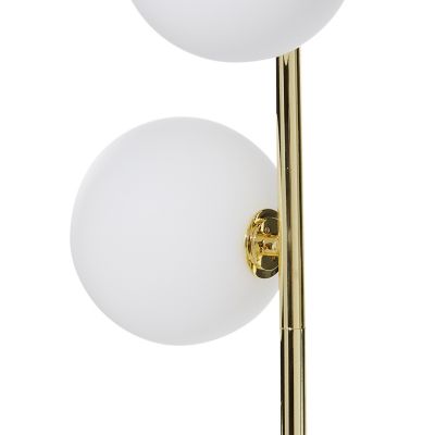 Image showing  Gold Metal Floor Lamp 11" x 11" x 55"