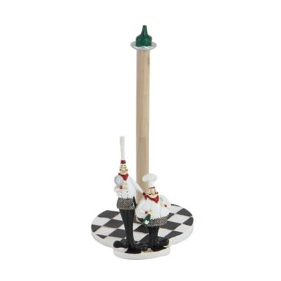 Image showing  White Polystone Chef Paper Towel Holder 6" x 5" x 13"