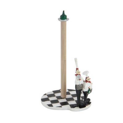 Image showing  White Polystone Chef Paper Towel Holder 6" x 5" x 13"