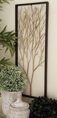 Harper & Willow Black Metal Modern Floral Wall Decor, 12 in. x 32 in., 3 pc.