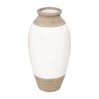 Image showing  Stoneware Coastal Style Vase, 25 in. x 12 in. x 12 in., Gray