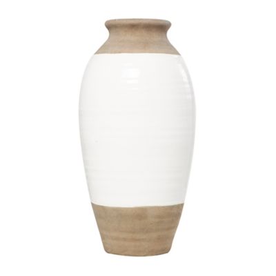 Image showing  Stoneware Coastal Style Vase, 25 in. x 12 in. x 12 in., Gray