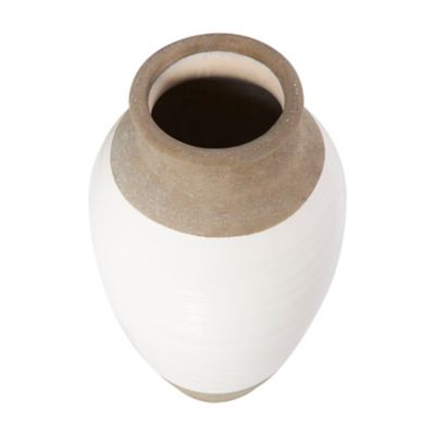 Image showing  Stoneware Coastal Style Vase, 25 in. x 12 in. x 12 in., Gray