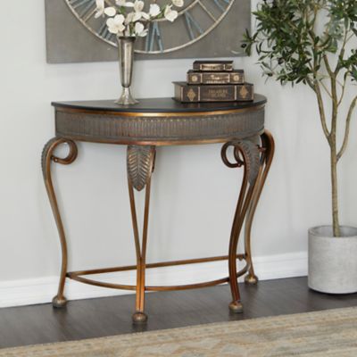 Harper & Willow Traditional Metal Console Table