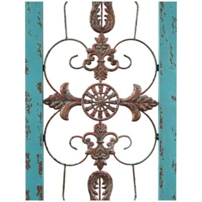 Image showing  Turquoise Farmhouse Ornamental Wood Wall Decor, 47 in. x 14 in.