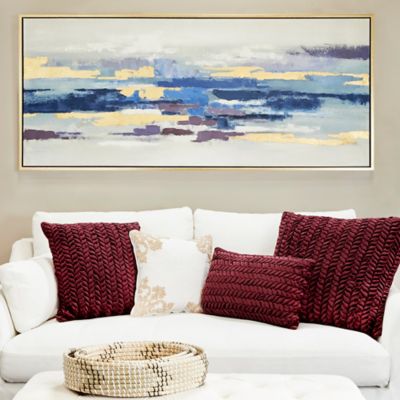 Harper & Willow Multicolor Modern Abstract Canvas Wall Art, 32 in. x 71 in.