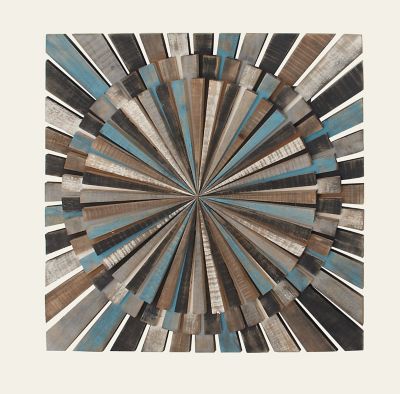 Image showing 2 th Harper & Willow Brown Farmhouse Abstract Wood Wall Decor, 36 in. x 36 in.