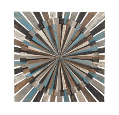 Image showing 3 th Harper & Willow Brown Farmhouse Abstract Wood Wall Decor, 36 in. x 36 in.