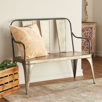 Harper & Willow Metal Farmhouse Bench