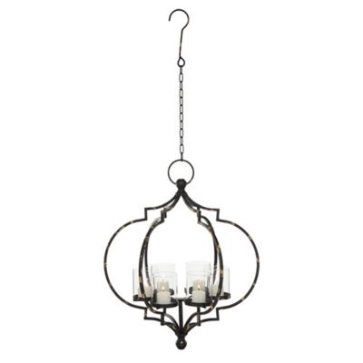 Image showing  19 in. Metal Candelabra, White