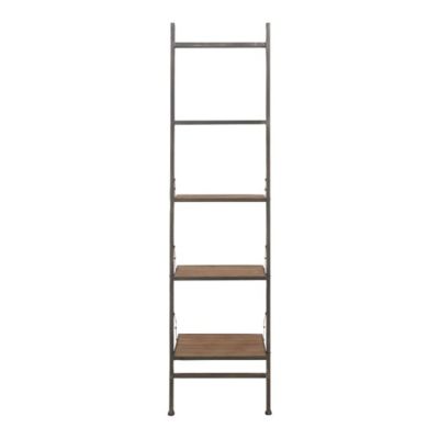 Image showing  Wood 4-Tier Shelving Unit, 47 x 14 x 67in., Brown
